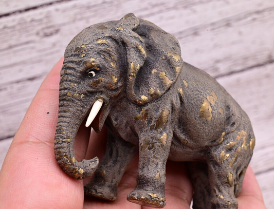 High Quality Antique Austrian Vienna Cold Painted Bronze Figure of Elephant1