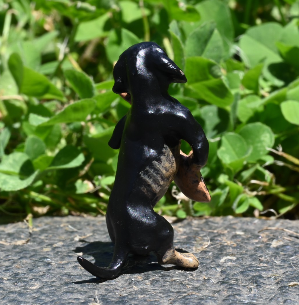 Fritz Bergmann Austrian Vienna Cold Painted Bronze Musical Dachshund w/ Mandolin4