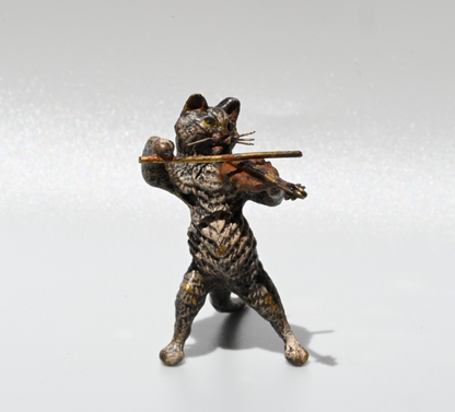 Rare Antique Franz Bergmann Austrian Vienna Cold Painted Bronze Cat Orchestra12