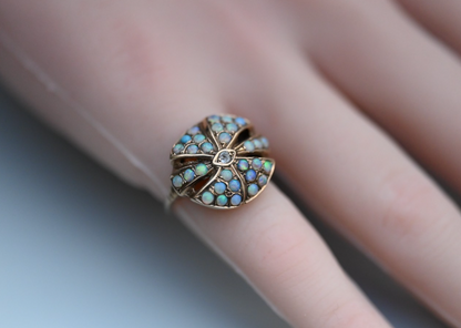 Gorgeous Antique Opal Ring in 10K Yellow Gold3