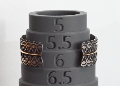 Gorgeous Native American Sterling Silver Cuff Bracelet w/ 14k Bar by Sara Hideko6