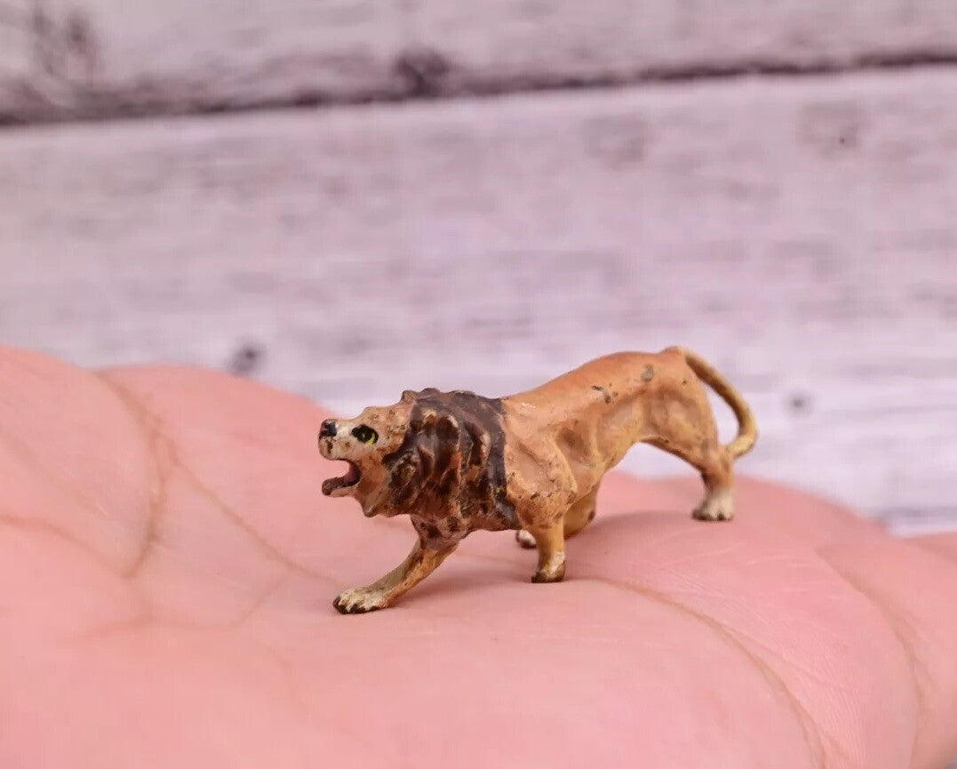 Gorgeous Antique Austrian Vienna Cold Painted Bronze Figure of Male Lion8