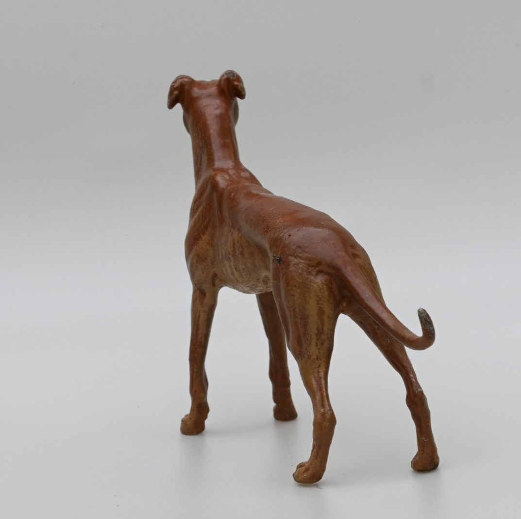 Vintage Austrian Vienna Cold Painted Bronze Figure of Italian Greyhound6