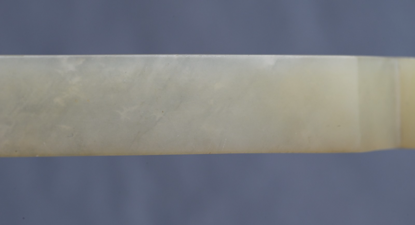 Antique Greenish Translucent Jade Precious Object Hairpin / Brushrest3