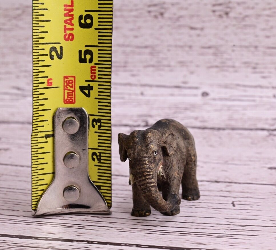 Amazing Antique Austrian Vienna Cold Painted Bronze Figure of Young Elephant6