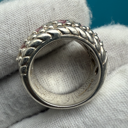 Beautiful Sterling Silver & Multi-Colored Cubic Zirconia Ring by Judith Ripka 4