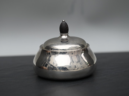 Georg Jensen Sterling Silver 3-Piece Tea / Coffee Set with Blossom Pattern Tray10