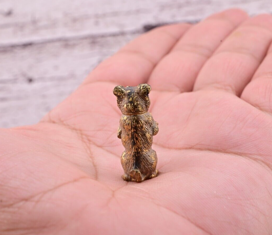 Amazing Antique Austrian Vienna Cold Painted Bronze Figure of Cute Small Pug11