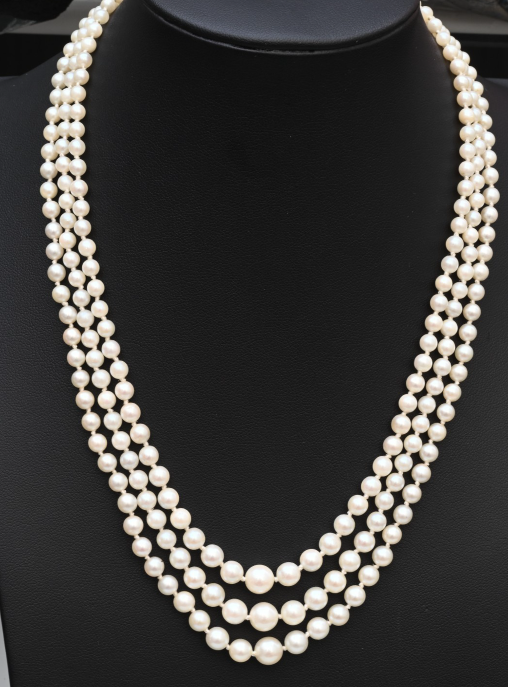 Elegant yet Simple Multi-Strand Cultured Pearl Beaded Necklace w/ 14k Clasp2