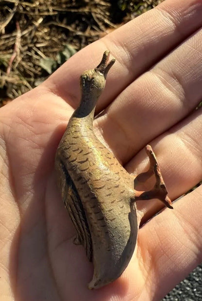 Lovely Small Antique Austrian Vienna Cold Painted Bronze Figure of Duck2