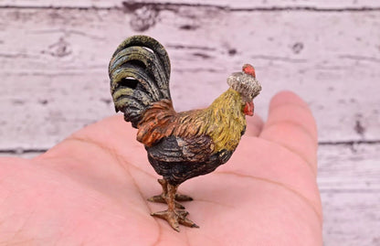 Original & Beautiful Antique Austrian Vienna Cold Painted Bronze of Rooster6