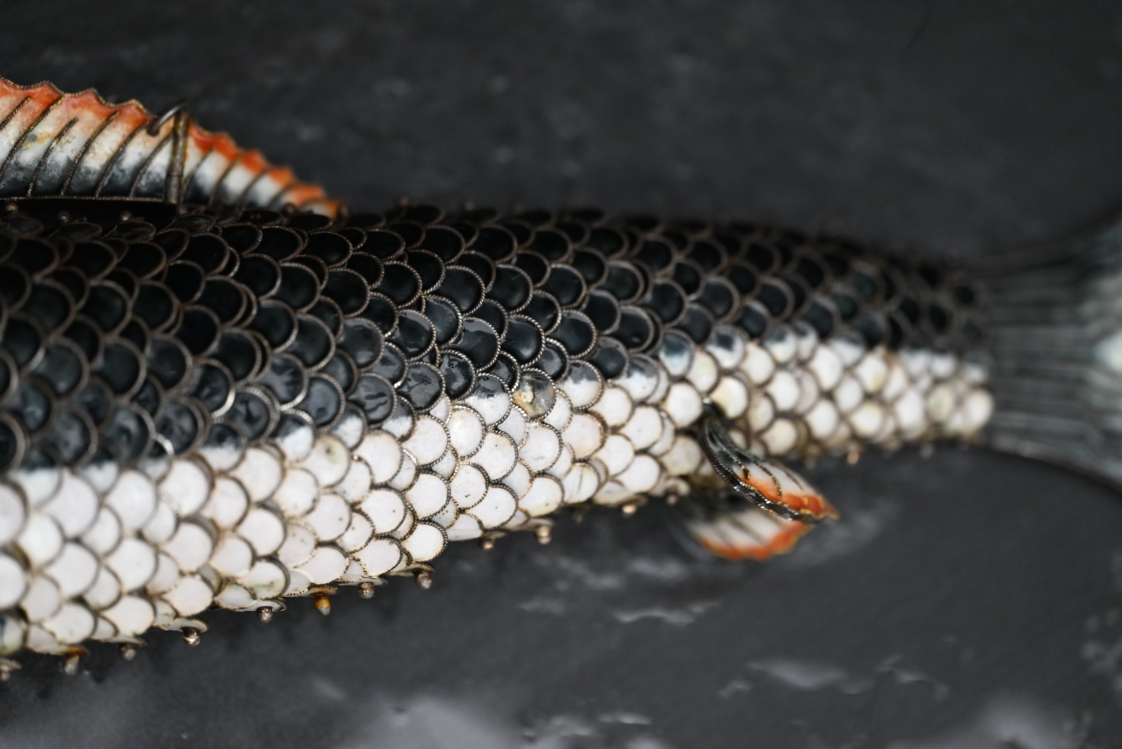 Amazing Life - Size Chinese Enameled Export Silver Articulated Koi Fish9