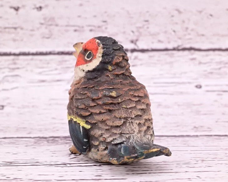 Super Cute Antique Austrian Vienna Cold Painted Bronze Figure of Goldfinch3