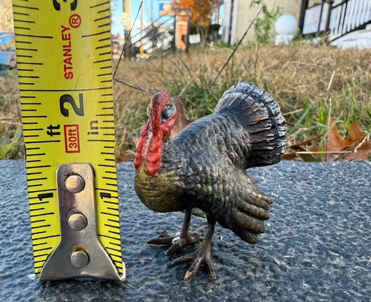 Awesome Antique Austrian Vienna Cold Painted Bronze Figure of Wild Turkey0