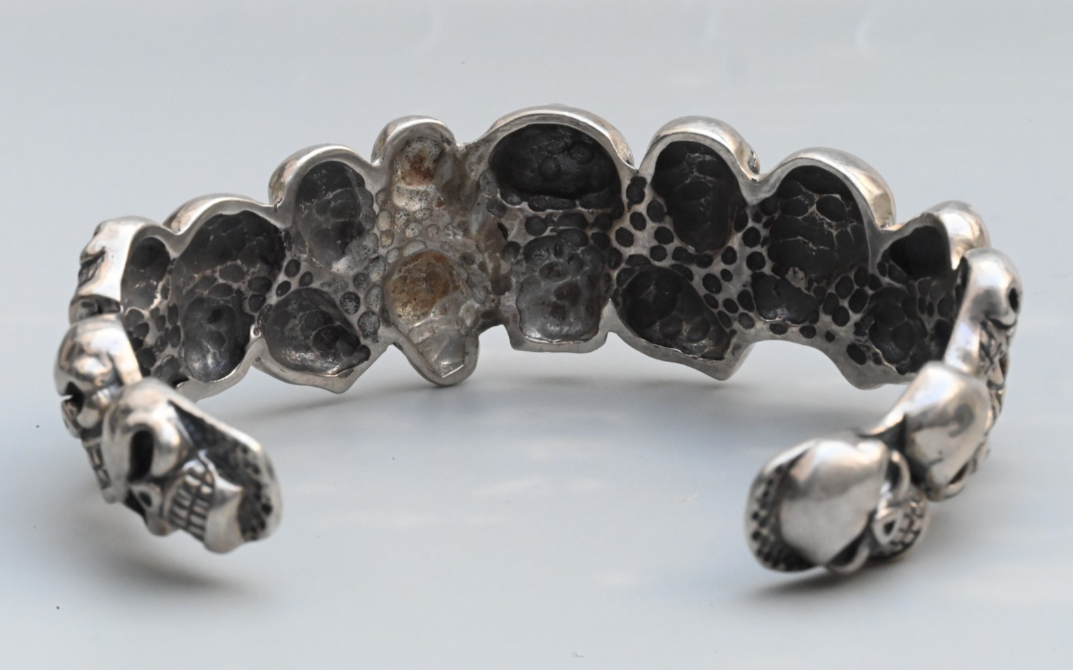 Fantastic Sterling Silver Cuff Bracelet with Skull Design9
