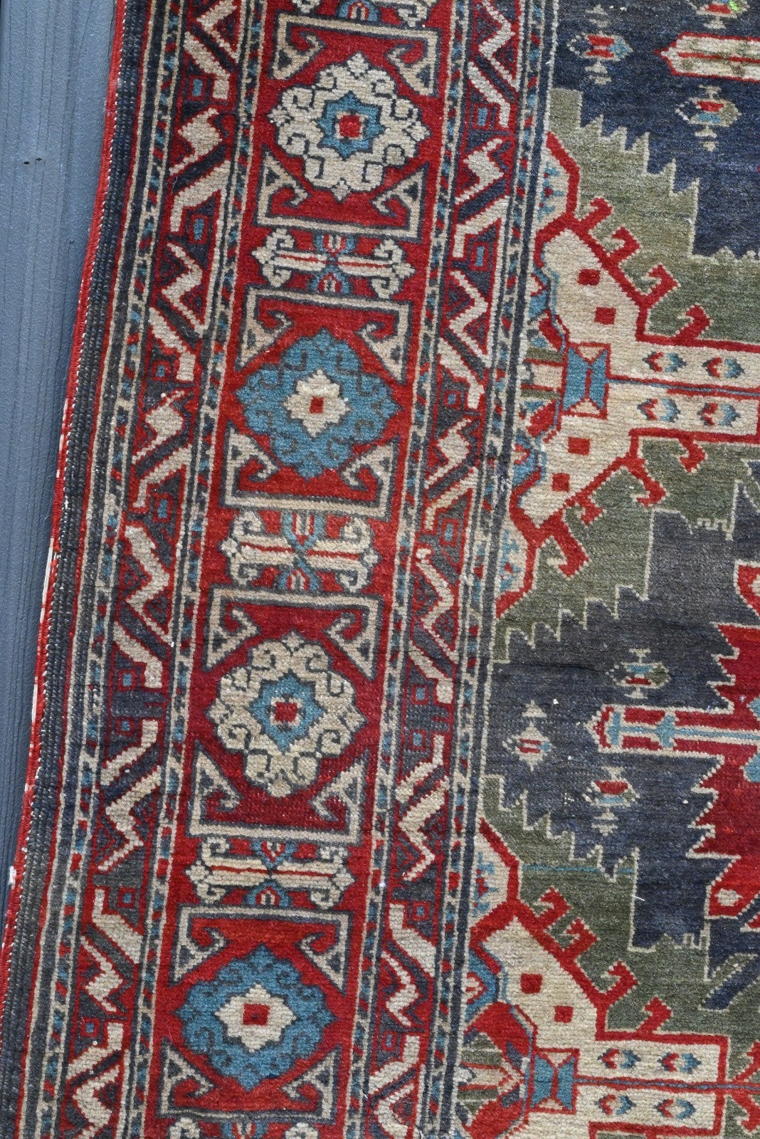 Gorgeous Handmade Mid - 20th Century Caucasian Kazak 6' x 4' Area Rug3