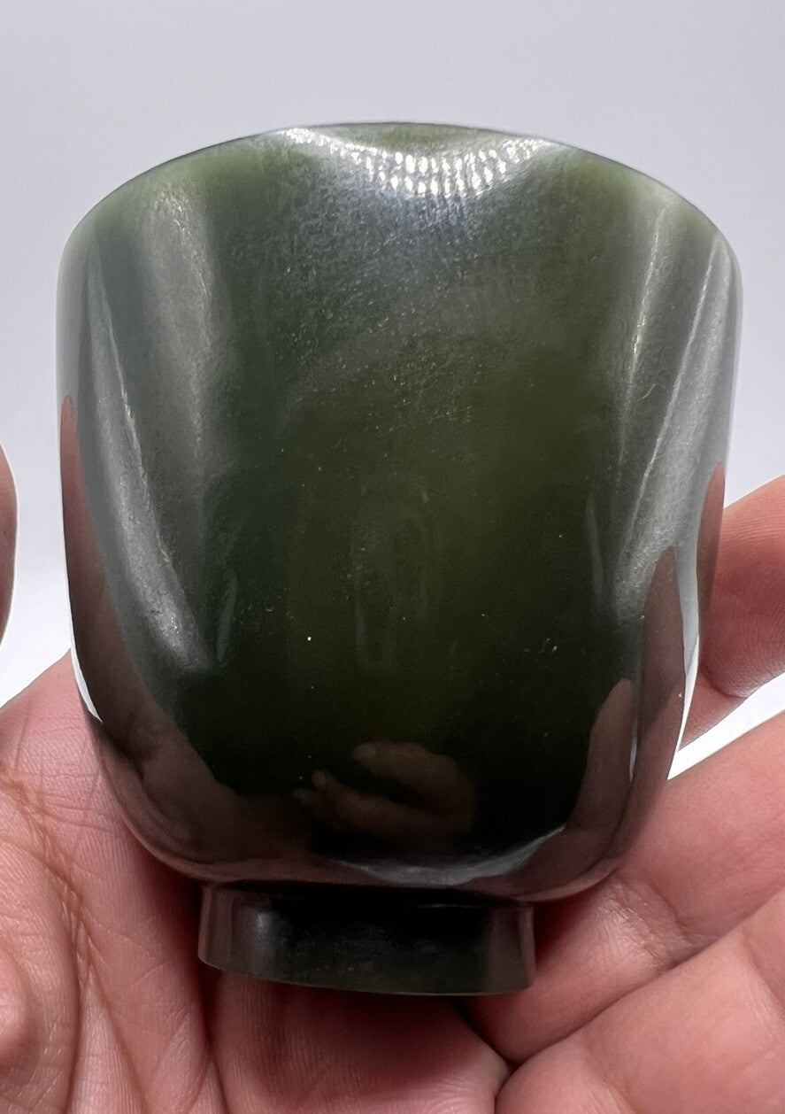 Very Rare & Genuine Chinese Antique 18th C. Qianlong Jade Cup Mark & Period2