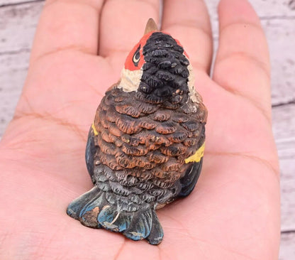 Majestic Antique Austrian Vienna Cold Painted Bronze Figure of Golden Finch17