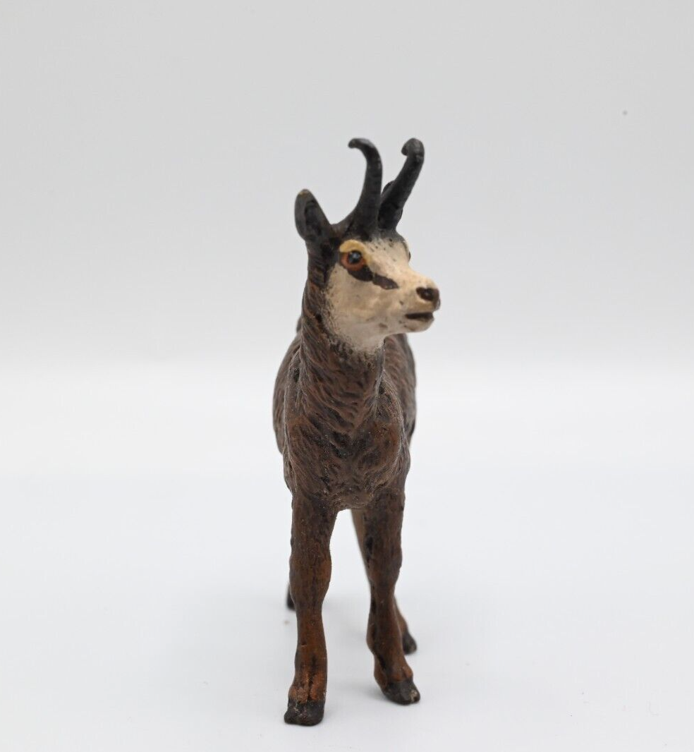 Life-like Antique Austrian Vienna Cold Painted Bronze Figure of Chamois Deer2