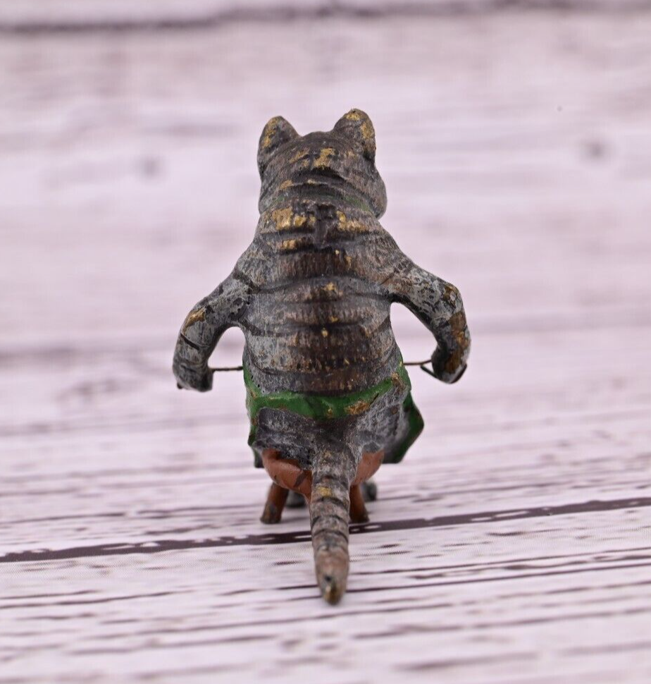Awesome Antique Vienna Cold Painted Bronze Figure of Cobbler / Shoemaker Cat4