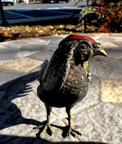 Antique Austrian Vienna Cold Painted Bronze Figure of Amherst Pheasant2