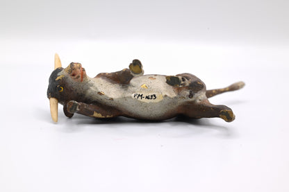 Life-like Antique Austrian Vienna Cold Painted Bronze Figure of Fighting Bull3