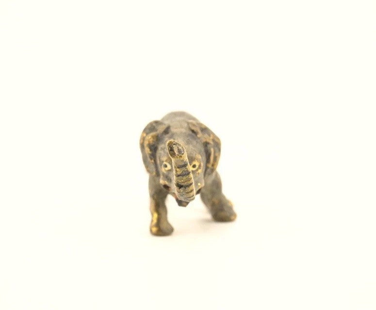 Cute Small Austrian Vienna Cold Painted Bronze Figure of Elephant2