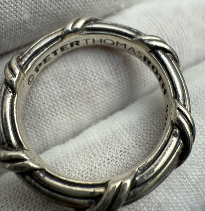 Elegant Twisted Rope Design Sterling Silver Ring by Peter Thomas Roth3