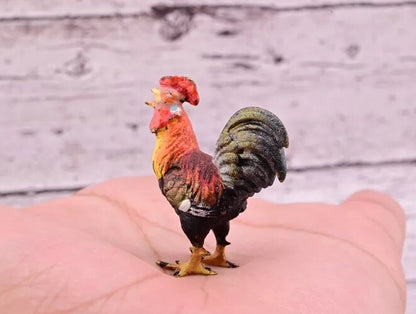Colorful Antique Austrian Vienna Cold Painted Bronze Figure of Miniature Rooster8