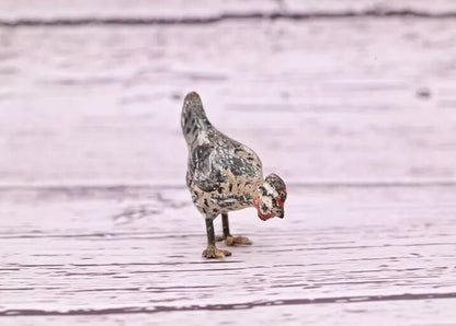 1900s Antique Austrian Vienna Cold Painted Bronze Figure of Chicken Searching11