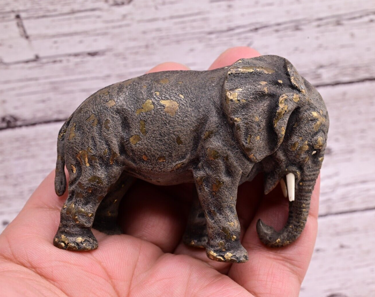 High Quality Antique Austrian Vienna Cold Painted Bronze Figure of Elephant3