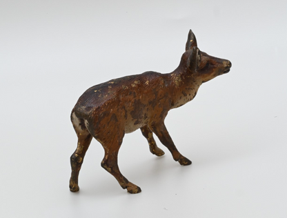 Life-Like Antique Austrian Vienna Cold Painted Bronze Figure of Brown Deer1