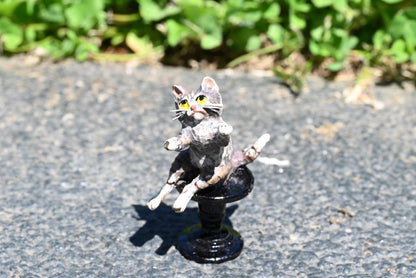 Fritz Bergmann  Austrian Vienna Cold  Painted Bronze Musical Cat Playing Piano8