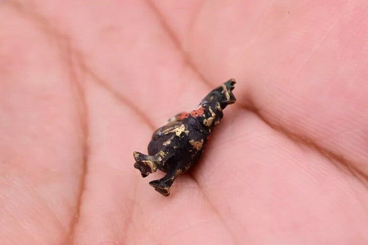 Very Tiny Antique Austrian Vienna Cold Painted Bronze Figure of Miniature Roost5