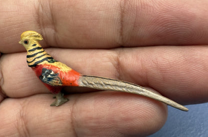 Small Antique Austrian Vienna Cold Painted Bronze Figure of Golden Pheasant8