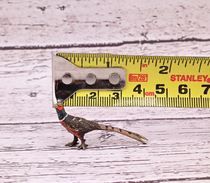 1900s Antique Austrian Vienna Cold Painted Bronze Figure of Tiny Pheasant11