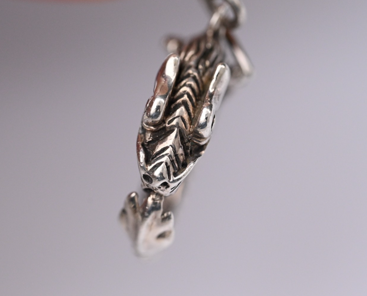 Vintage Pair of John Hardy Sterling Silver Naga Dragon Dangle Drop Earrings5