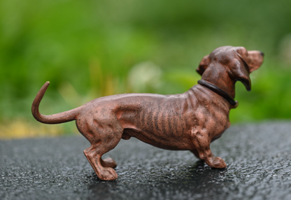 Lovely  Austrian Vienna Cold Painted Bronze Figure of Dachshund Dog 5 1/2 Inches2