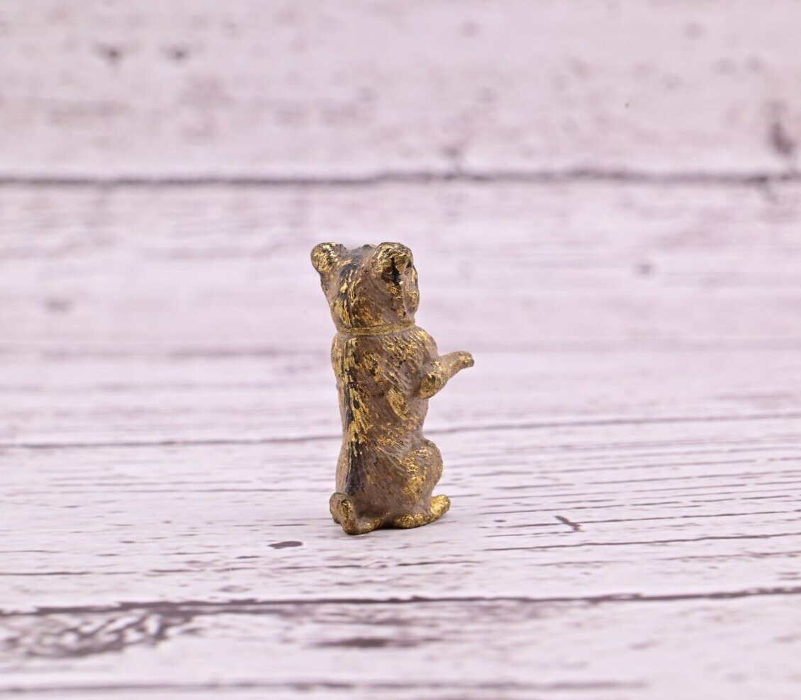 Amazing Antique Austrian Vienna Cold Painted Bronze Figure of Cute Small Pug2