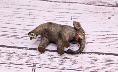 Amazing Antique Austrian Vienna Cold Painted Bronze Figure of Young Elephant11