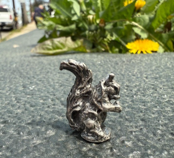 Lovely Antique / Vintage Italian Sterling Silver .925 Solid Figure of Squirrel3