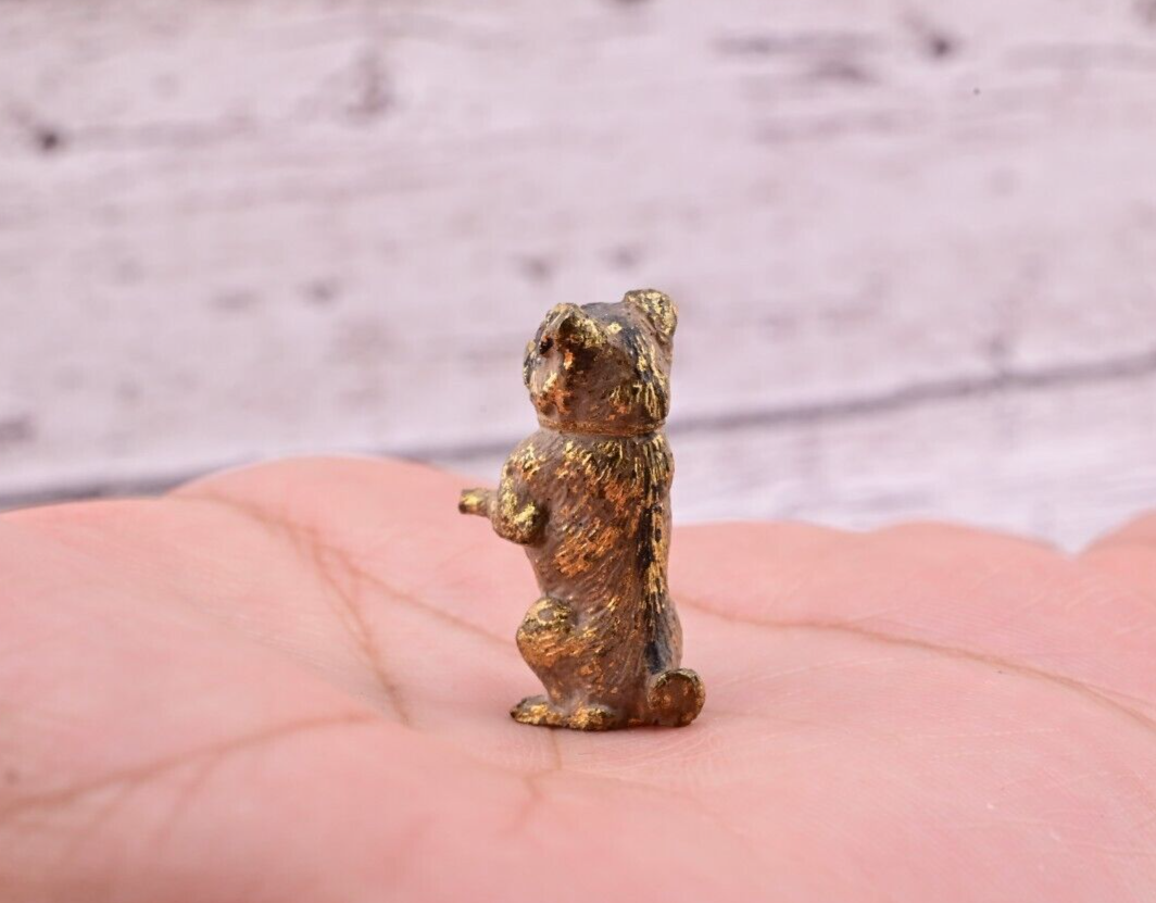 Amazing Antique Austrian Vienna Cold Painted Bronze Figure of Cute Small Pug10