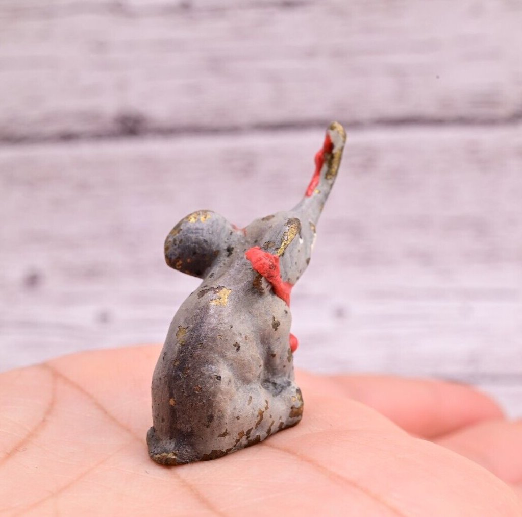 Original Miniature Antique Austrian Vienna Cold Painted Bronze of Elephant9
