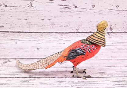 Attractive Antique Austrian Vienna Cold Painted Bronze Figure of Golden Pheasant5