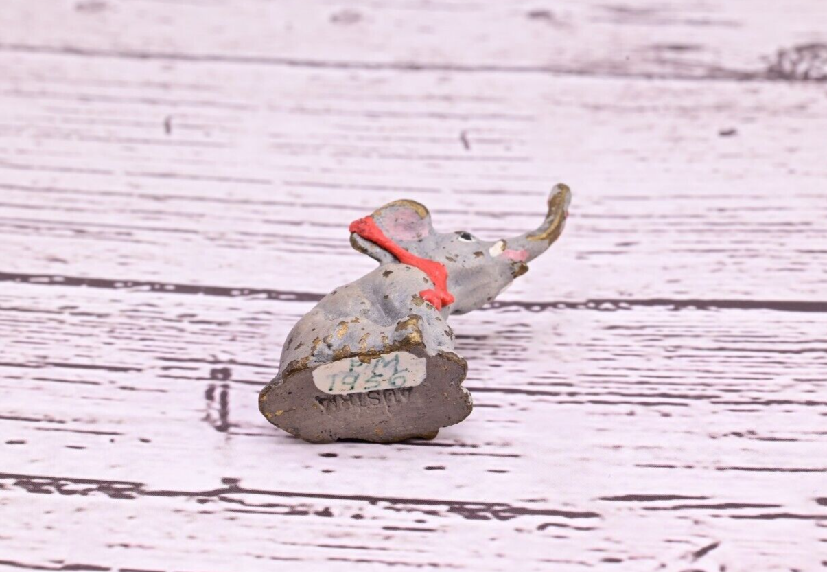 Original Miniature Antique Austrian Vienna Cold Painted Bronze of Elephant10