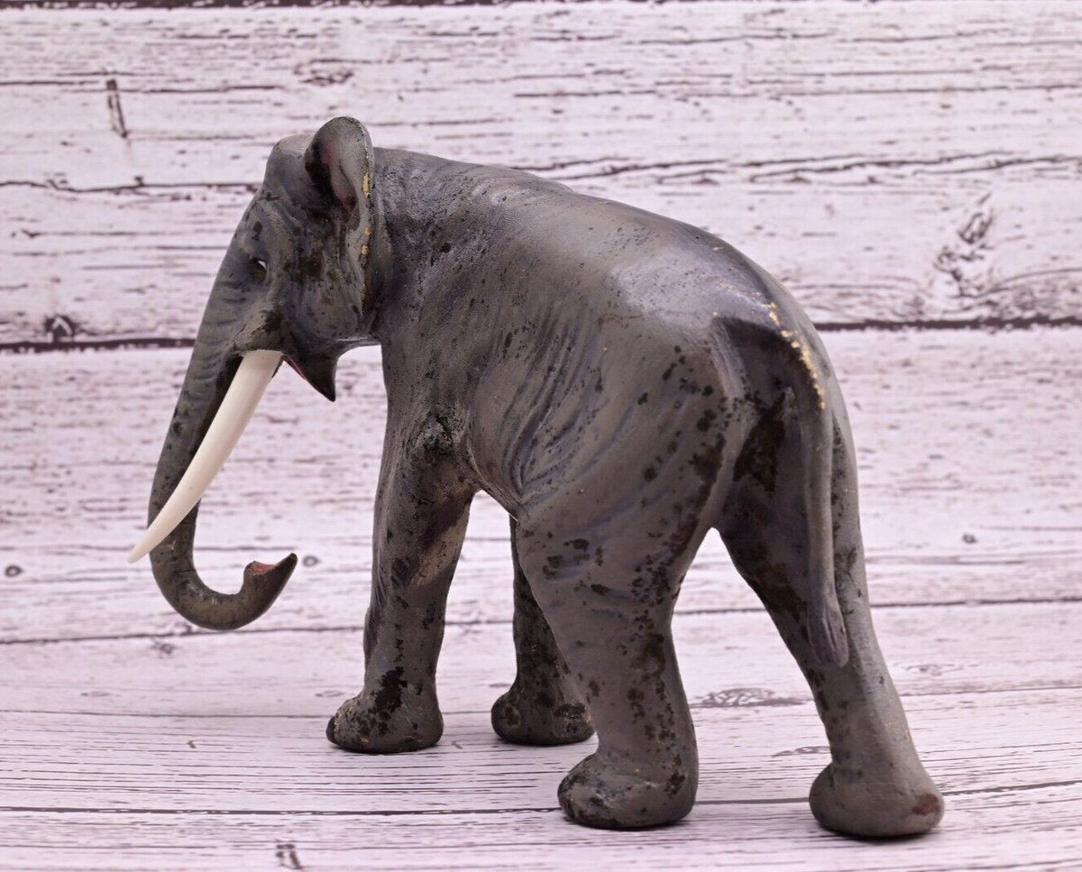 Stunning Large Antique Austrian Vienna Cold Painted Bronze Figure of Elephant2