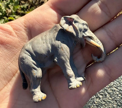 Antique Austrian Vienna Cold Painted Bronze Figure of Miniature Elephant3