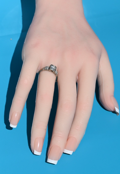 Gorgeous Early Vintage / Antique Natural Diamond Engament Ring set in 14k WG2