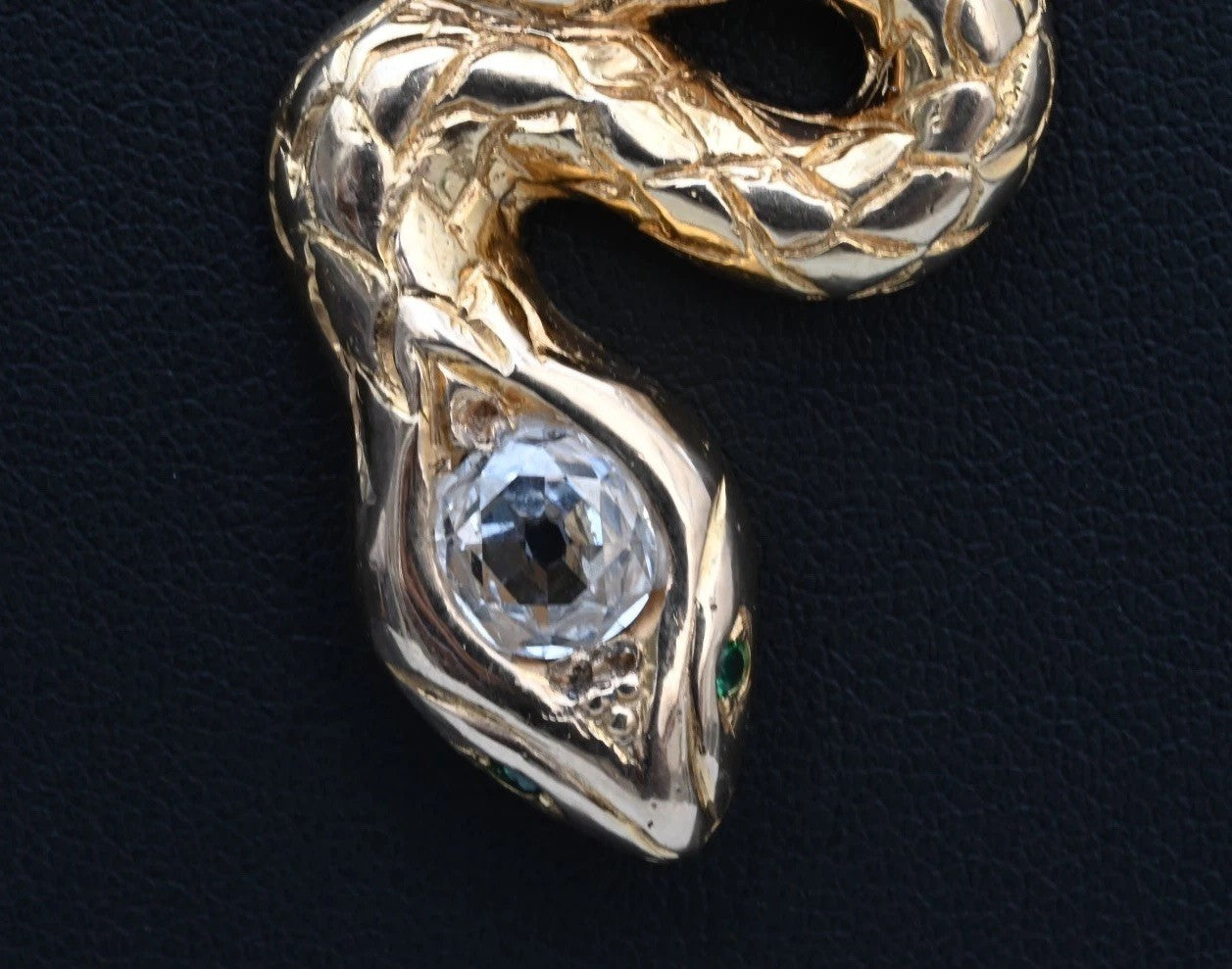 Genuine Antique Victorian 18K Yellow Gold Snake Amulet Necklace GIA Certified8