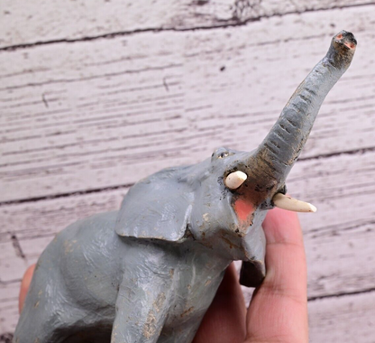 Nicely Detailed Antique Austrian Vienna Cold Painted Bronze Figure of Elephant2